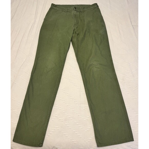 Patagonia Other - Patagonia Duck Pants Mens 33 Green Canvas Straight Organic Cotton Outdoor Hiking